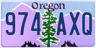 OR license plate 974AXQ