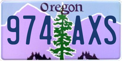 OR license plate 974AXS