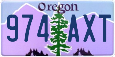 OR license plate 974AXT
