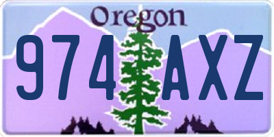 OR license plate 974AXZ