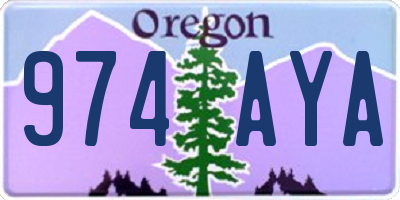 OR license plate 974AYA
