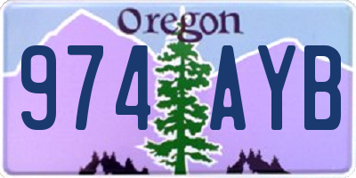 OR license plate 974AYB
