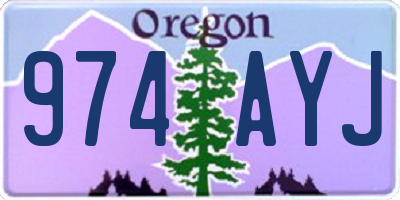 OR license plate 974AYJ