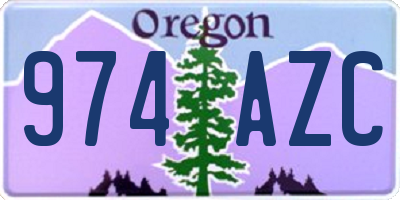 OR license plate 974AZC