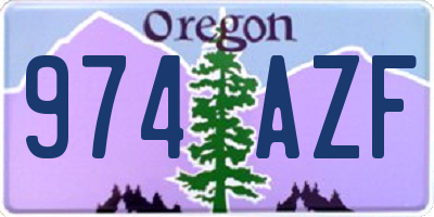 OR license plate 974AZF