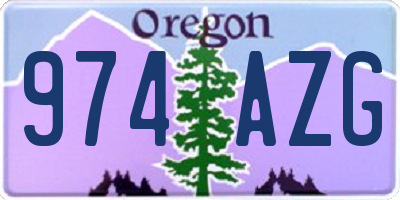 OR license plate 974AZG