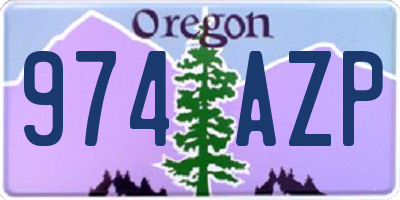 OR license plate 974AZP