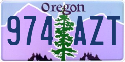 OR license plate 974AZT