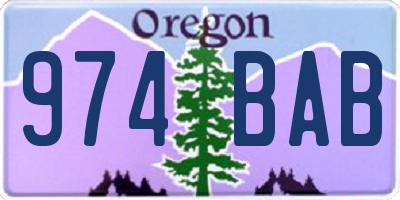 OR license plate 974BAB