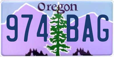 OR license plate 974BAG