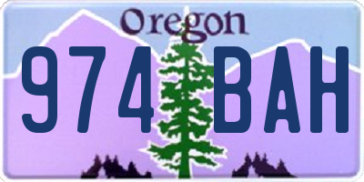 OR license plate 974BAH