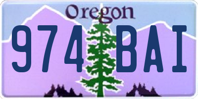 OR license plate 974BAI