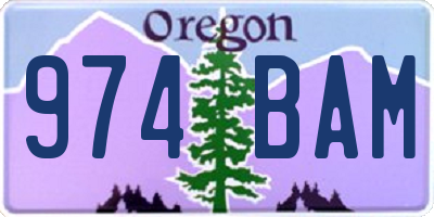 OR license plate 974BAM