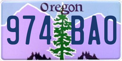 OR license plate 974BAO