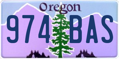 OR license plate 974BAS