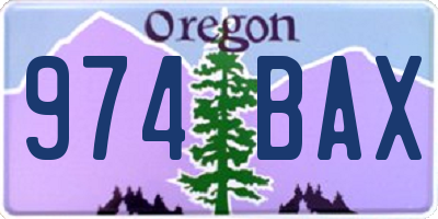 OR license plate 974BAX