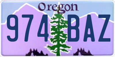 OR license plate 974BAZ