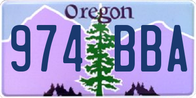 OR license plate 974BBA