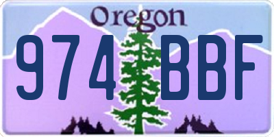 OR license plate 974BBF