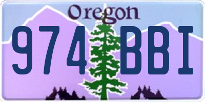 OR license plate 974BBI
