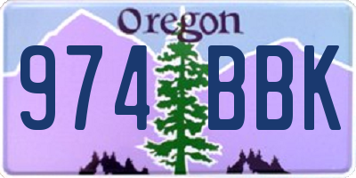 OR license plate 974BBK