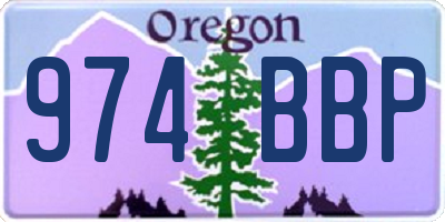 OR license plate 974BBP