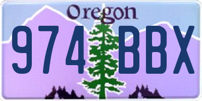 OR license plate 974BBX