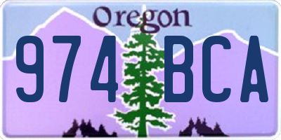 OR license plate 974BCA