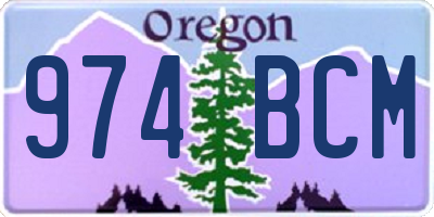 OR license plate 974BCM