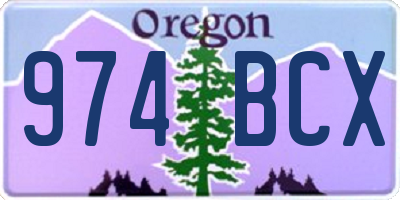 OR license plate 974BCX
