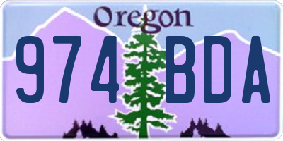 OR license plate 974BDA