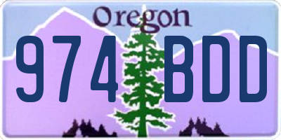 OR license plate 974BDD