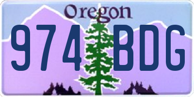 OR license plate 974BDG