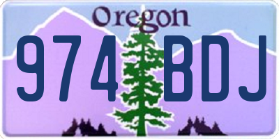 OR license plate 974BDJ