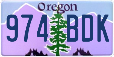 OR license plate 974BDK