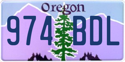 OR license plate 974BDL