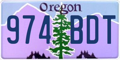 OR license plate 974BDT