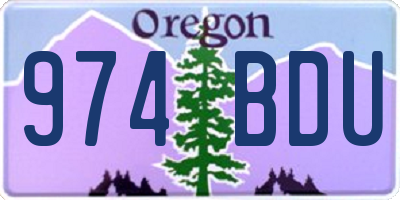 OR license plate 974BDU