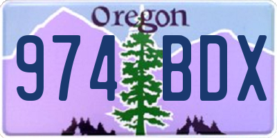 OR license plate 974BDX