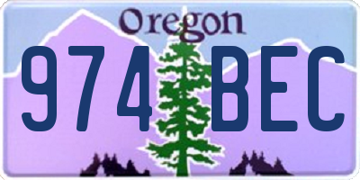 OR license plate 974BEC