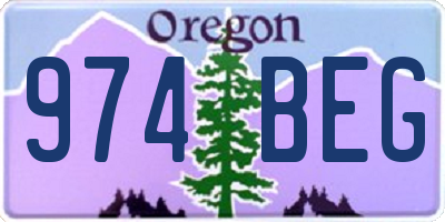 OR license plate 974BEG