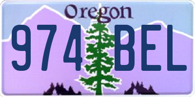 OR license plate 974BEL