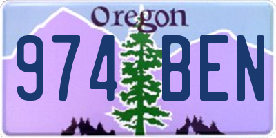 OR license plate 974BEN