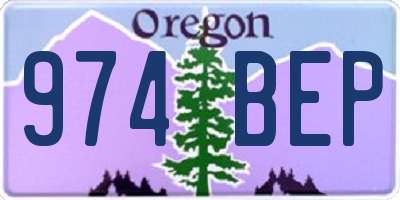OR license plate 974BEP