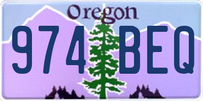 OR license plate 974BEQ