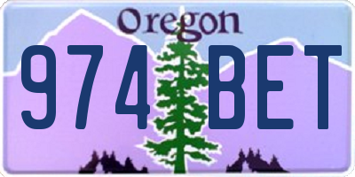 OR license plate 974BET