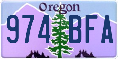 OR license plate 974BFA