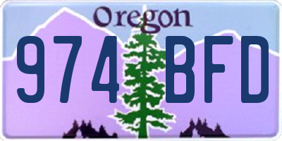 OR license plate 974BFD