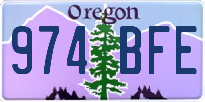 OR license plate 974BFE