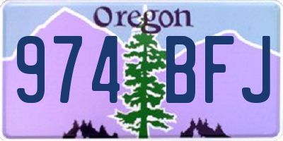 OR license plate 974BFJ